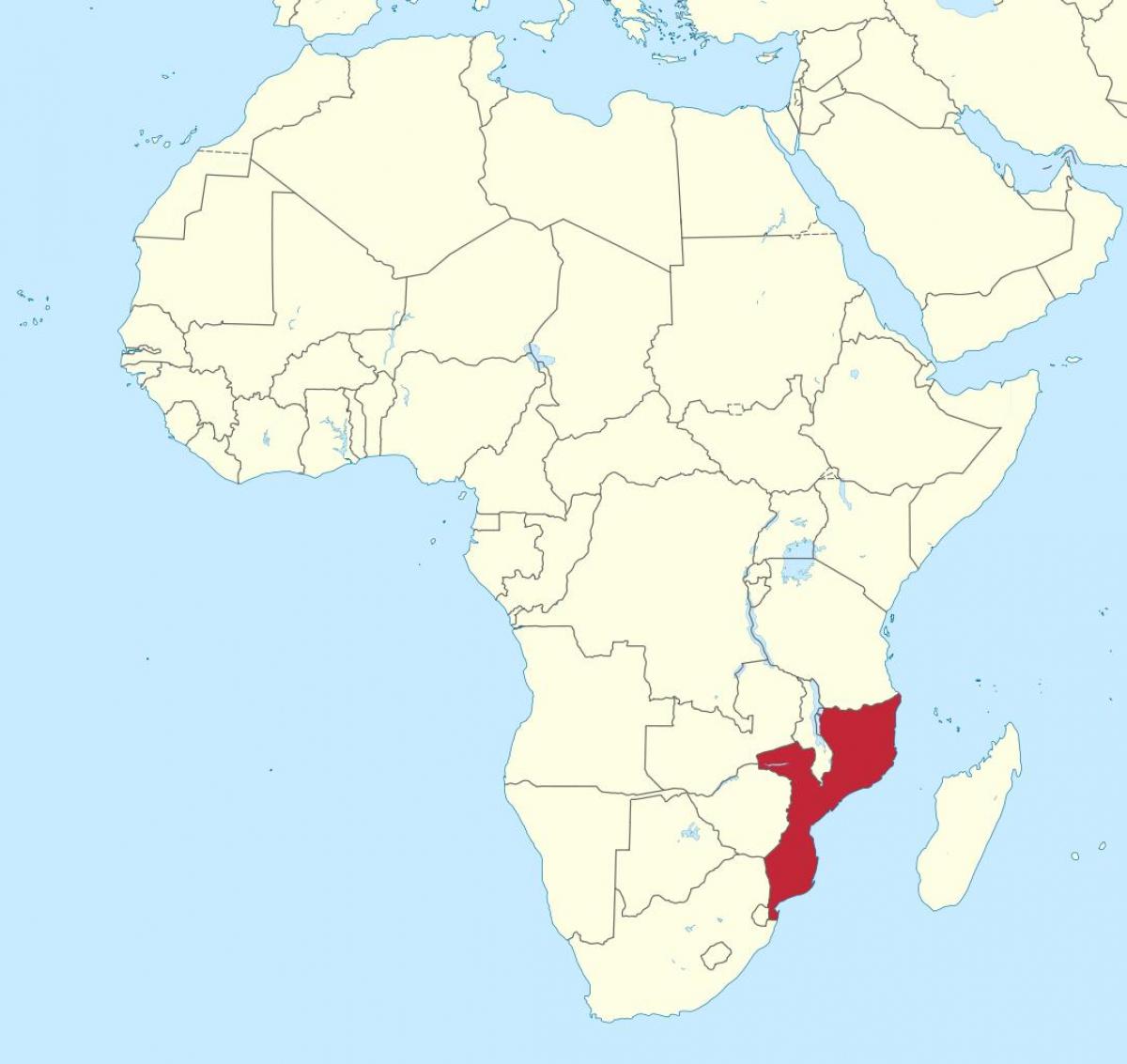 نقشہ کے موزمبیق افریقہ
