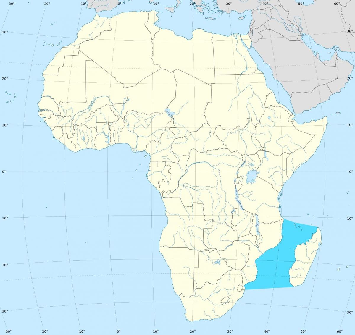 موزمبیق چینل افریقہ کا نقشہ
